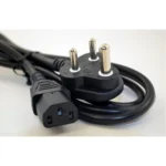 Generic Supreme Quality 1.2 Meter 3Pin Power Cord for Computer Monitor Desktop, Printer, UPS, SMPS, Scanner (Black) - Image 2