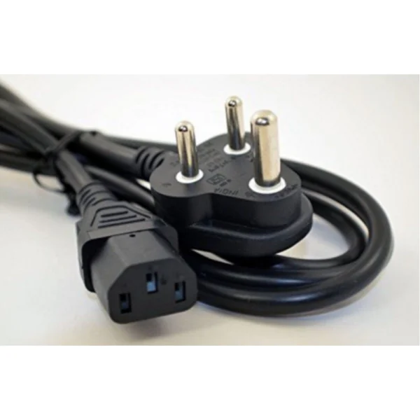 Generic Supreme Quality 1.2 Meter 3Pin Power Cord for Computer Monitor Desktop, Printer, UPS, SMPS, Scanner (Black) - Image 2