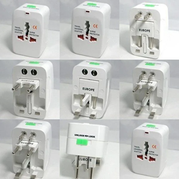 Generic Universal Travel Adapter with 125V 6A, 250V Surge_Spike Protected Electrical Plug White (White) - Image 3