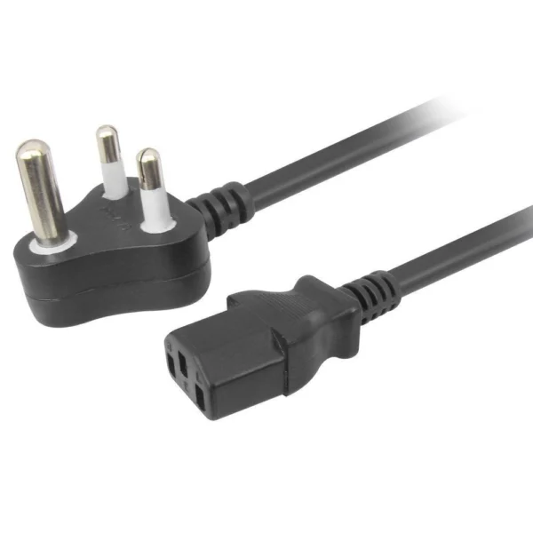 Generic Supreme Quality 1.2 Meter 3Pin Power Cord for Computer Monitor Desktop, Printer, UPS, SMPS, Scanner (Black) - Image 3