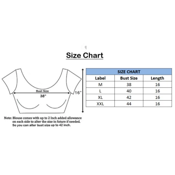 Generic Women's Brocade, Inner-Cotton Full Stitched Padded Blouse (Yellow ) - Image 3