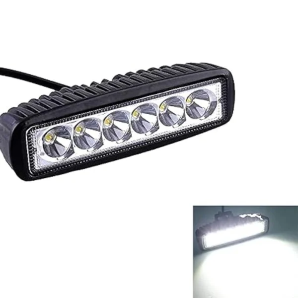 Generic 6 Led Straight Fog Lights Projector Lens (Black) - Image 3