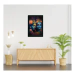 Generic Radha Krishna Painting with Synthetic Photo Frame (Multicolor) - Image 2