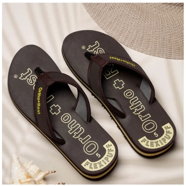 Generic Unisex Rubber Comfortable Orthopedic Doctor Slipper and Flip Flops (Brown) - Image 2