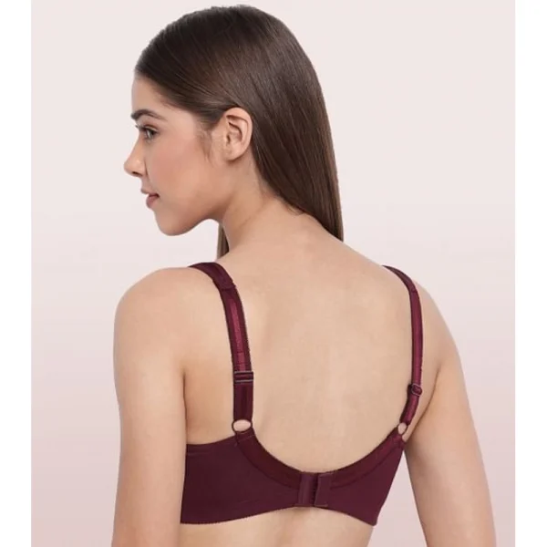 Enamor A112 Women's Cotton Full Support Bra (GrapeWine) - Image 3