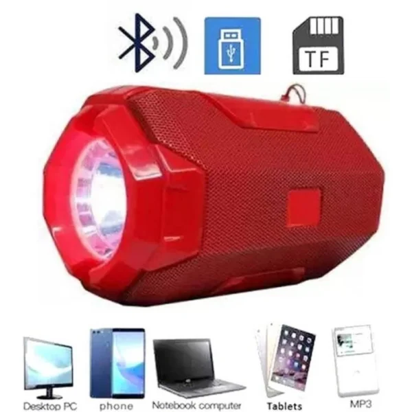 Generic Plastic Rubber Wireless AO105 Bluetooth Speaker (Red) - Image 3