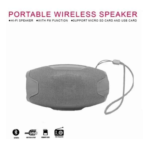 Generic Plastic Rubber Wireless AO105 Bluetooth Speaker (Grey) - Image 2