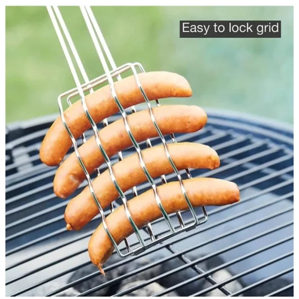 Generic Steel Hot Dog Roast Grilling Tray Plated (Silver) - Image 3