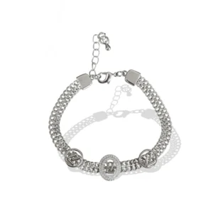 Generic Stainless Steel Unisex Silver Freesize Stainless Steel Loose Bracelet (Silver Plated)