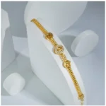 Generic Stainless Steel Unisex Gold Freesize Stainless Steel Loose Bracelet (Gold Plated) - Image 2