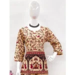 Generic Women's Cotton Jaipuri Printed 3-4th Sleeve Co ord Set (Multicolor) - Image 3
