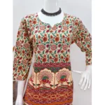 Generic Women's Cotton Jaipuri Printed 3-4th Sleeve Co ord Set (Multicolor) - Image 4