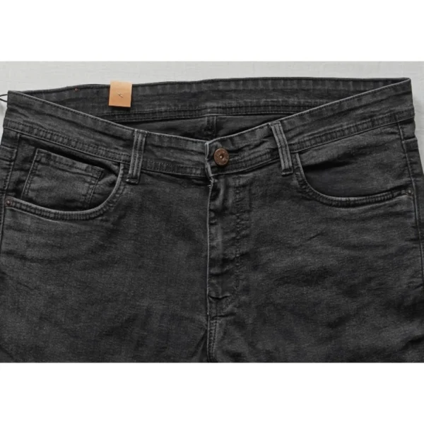 Generic Men's Cotton Blended Solid Tapered Jeans (Grey) - Image 3