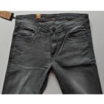 Generic Men's Cotton Blended Solid Tapered Jeans (Grey) - Image 3