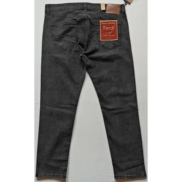 Generic Men's Cotton Blended Solid Tapered Jeans (Grey) - Image 4