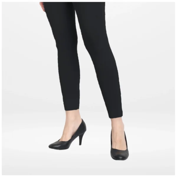 Generic Women's Cotton Blended Solid Ankle legging (Black) - Image 5