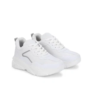 Generic Women's Casual Mesh Printed Lace-Ups Shoes (White)