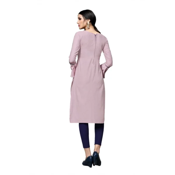 Generic Women's Cotton Unstitched Salwar-Suit Material With Dupatta (Pink, 2-2.5mtrs) - Image 2