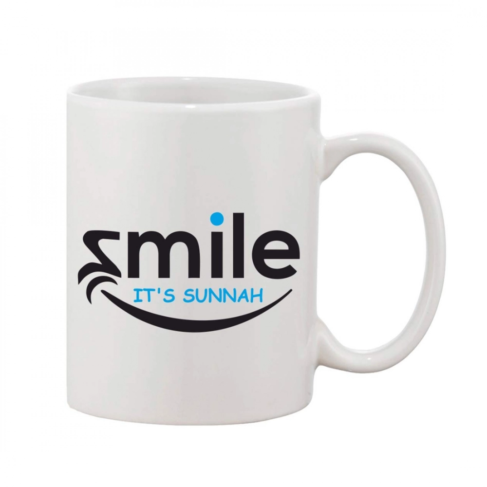 Generic Printed Ceramic Coffee Mug – 1 Pieces, White, 11oz