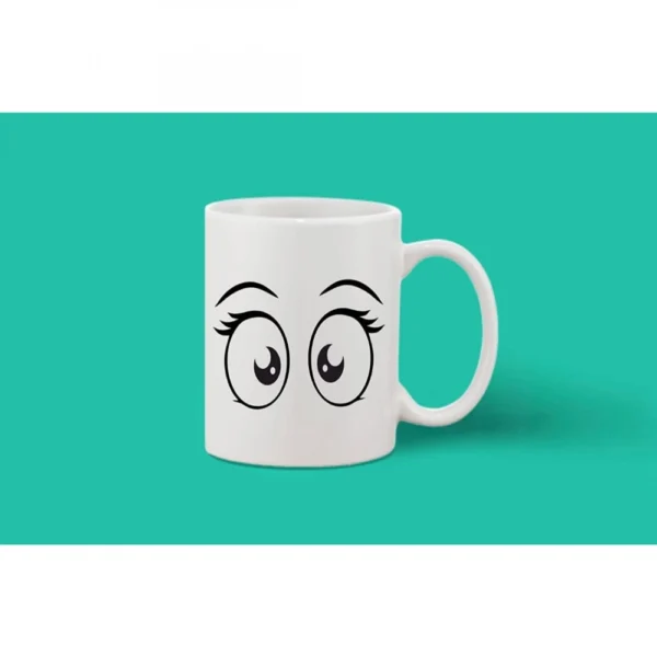 Generic Printed Ceramic Coffee Mug - 1 Pieces, White, 11oz - Image 2