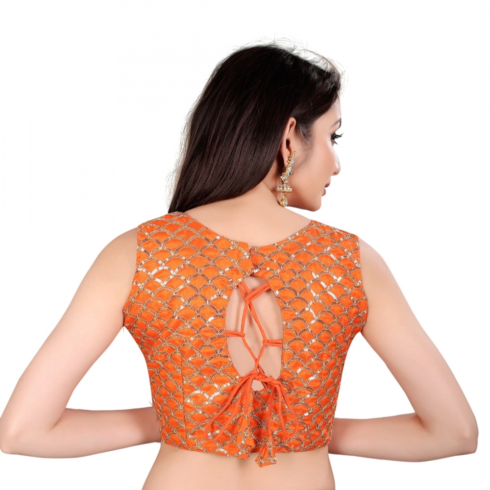 Generic Women's Satin Silk, Inner-Cotton Full Stitched Padded Blouse (Keri Fenta) - Image 3