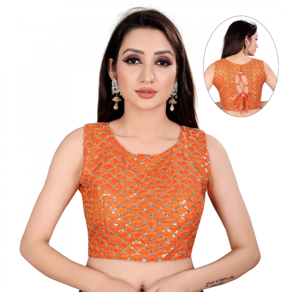 Generic Women's Satin Silk, Inner-Cotton Full Stitched Padded Blouse (Keri Fenta) - Image 6
