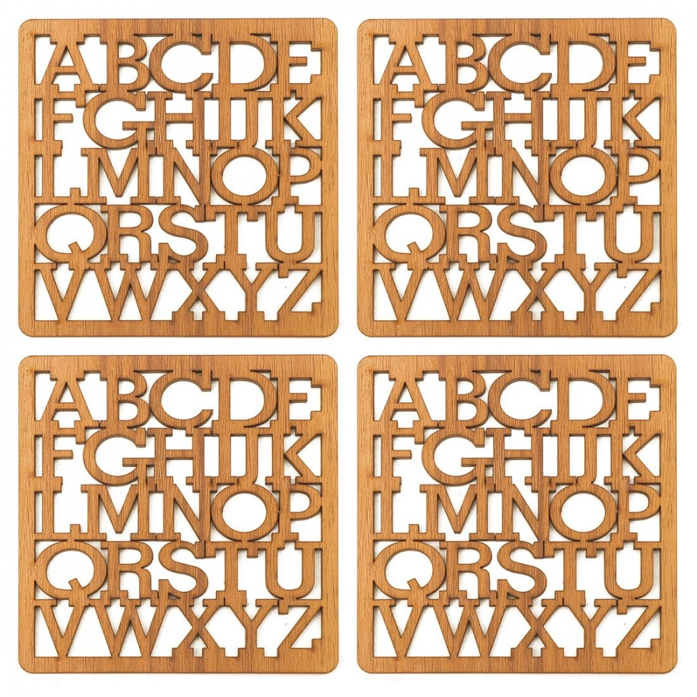 Wooden Coasters for Tea Coffee (Set of 4) - Image 3