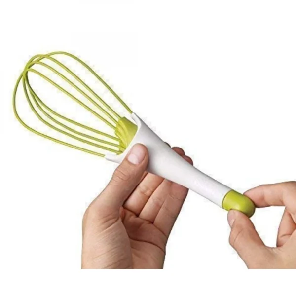 Generic Pack Of_5 Fold Able Plastic Whisk Beater Hand Blender Mixer Froth Whisker Lassi Maker (Color:Assorted) - Image 5