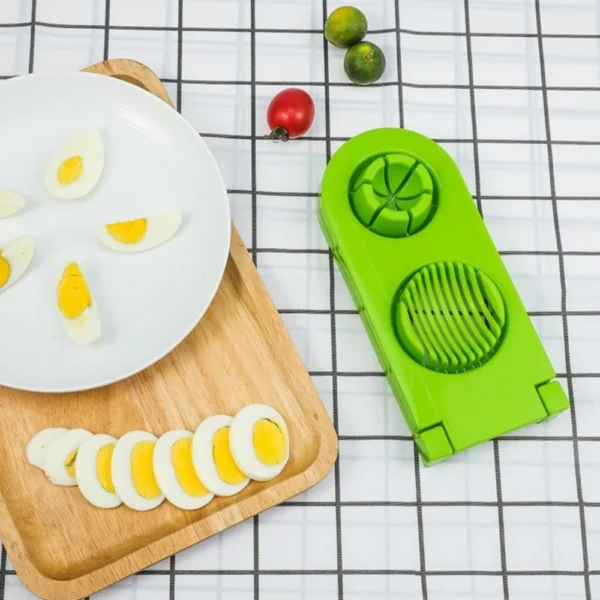Generic Pack Of_2_2 In 1 Boiled Egg and Mushroom Slicer Cutter Chopper Plastic With Stainless Steel Wired (Color:Assorted) - Image 3