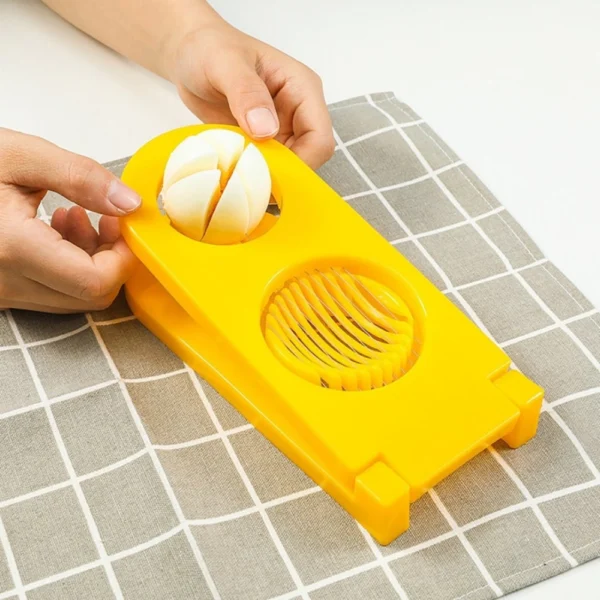 Generic Pack Of_2_2 In 1 Boiled Egg and Mushroom Slicer Cutter Chopper Plastic With Stainless Steel Wired (Color:Assorted) - Image 5