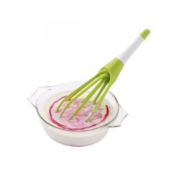 Generic Pack Of_5 Fold Able Plastic Whisk Beater Hand Blender Mixer Froth Whisker Lassi Maker (Color:Assorted) - Image 6