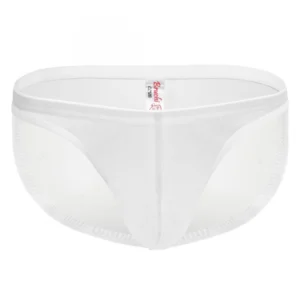 Generic Men's Mesh Power Net Men Transparent Briefs Underwear (White)