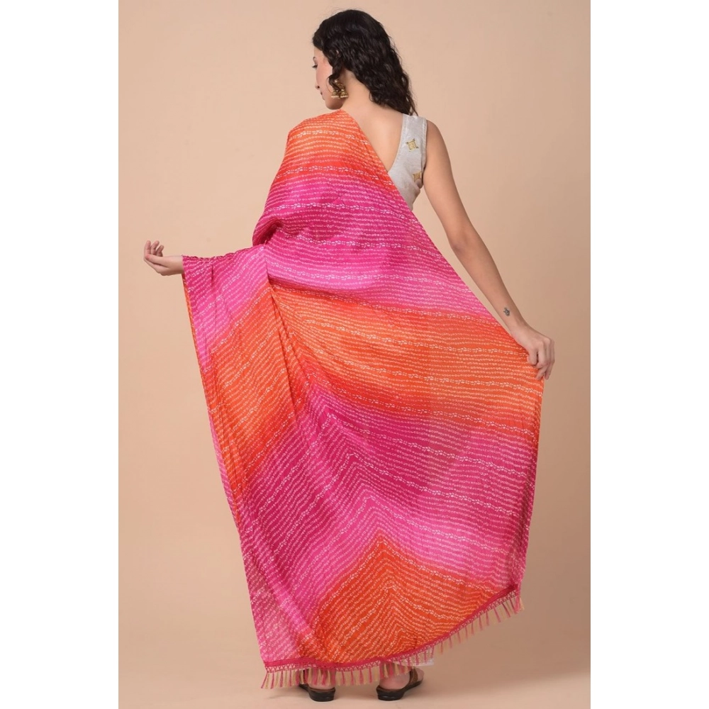 Generic Women's Chanderi Printed Dupatta (Multicolor, Length: 2.25 to 2.50 Mtr) - Image 5