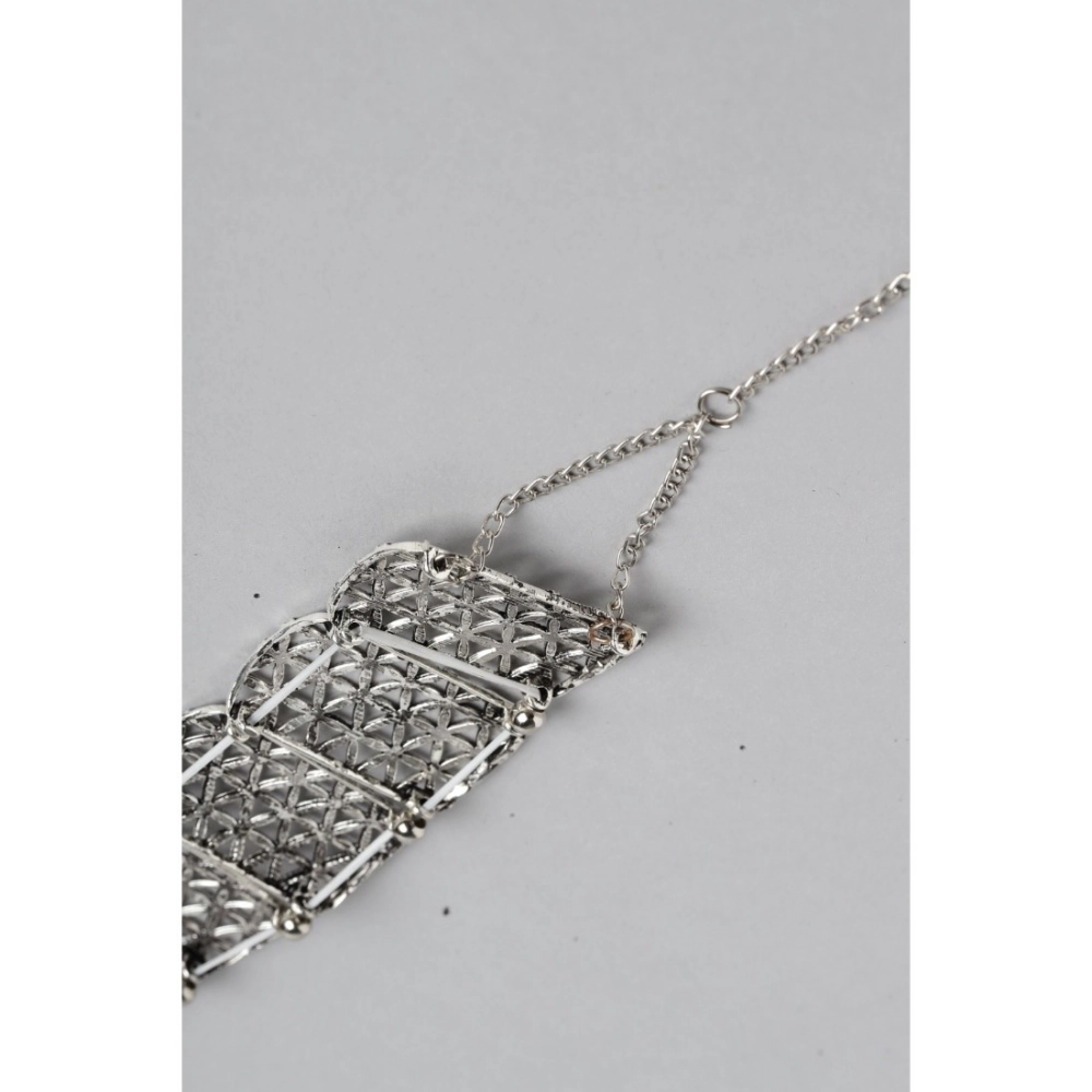 Generic Women's Rose Gold Plated Alloy Choker (Silver) - Image 4