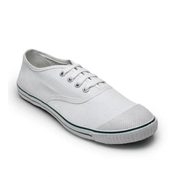 Generic Unisex Cotton School Shoe Lace-Up (White) - Image 5