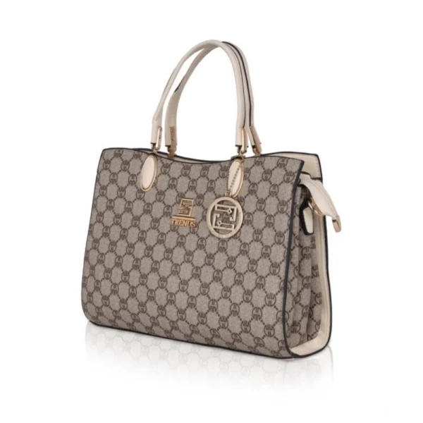 Generic Women's Faux Leather Printed Handbag (Beige) - Image 6