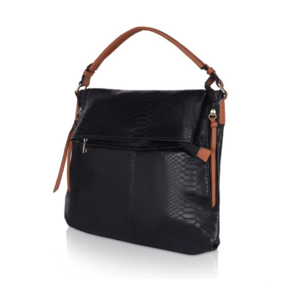 Generic Women's Faux Leather Textured Sling Bag (Black) - Image 6