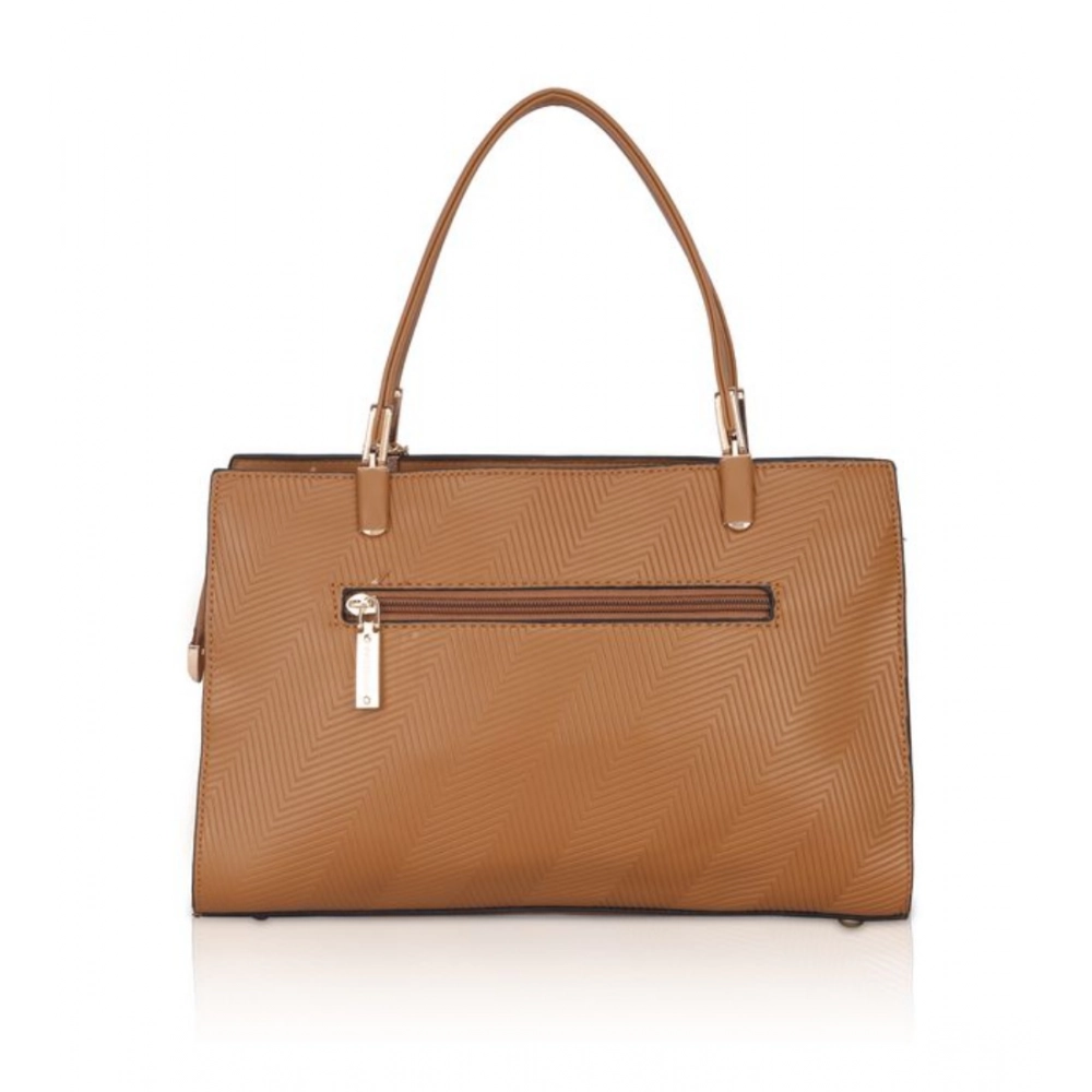 Generic Women's Faux Leather Textured Adjustable Long Belt Handbag (Brown) - Image 4