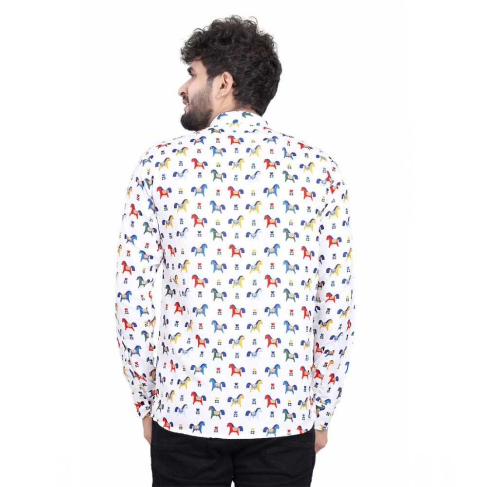 Generic Men's Cotton Blended Printed Full Sleeve Shortkurta (Multicolor) - Image 6