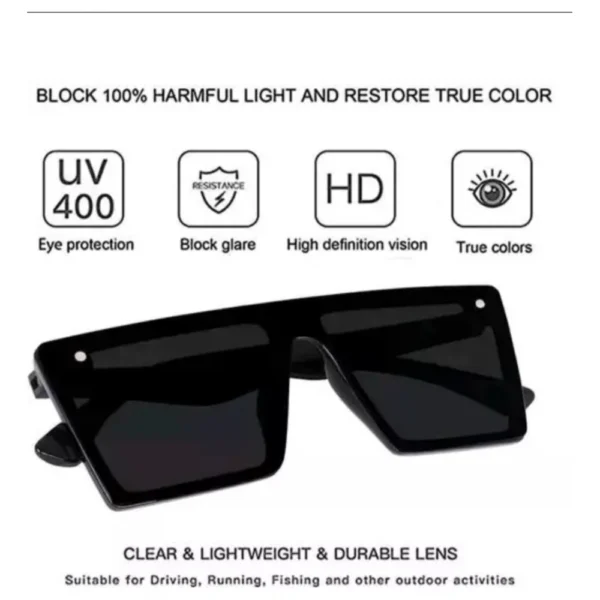 Generic Pack Of 2 Classic Unisex UV400 Protection Sunglasses (MultiColor) - Image 4