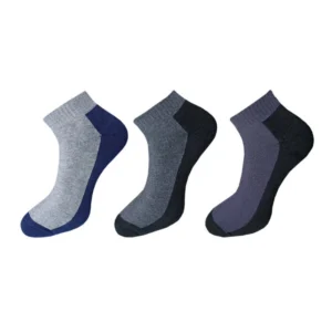Generic 3_Pair Set Unisex Casual Cotton Solid Ankle Length Socks (Multicolor)