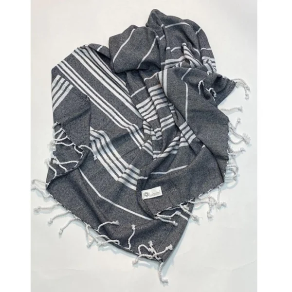 Generic Cotton Striped Bath Towels (Navy Blue, Size: 30x59 In) - Image 3