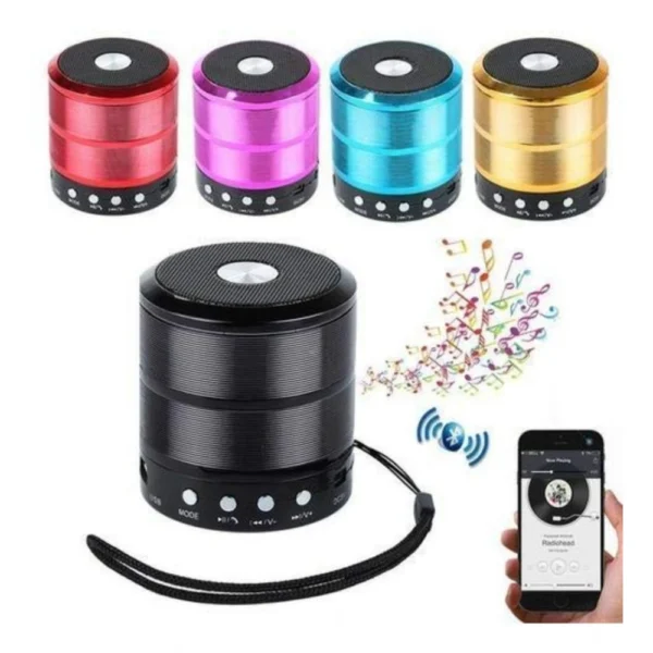 Generic Plastic Rubber Wireless WS887 Bluetooth Speaker (Black) - Image 2