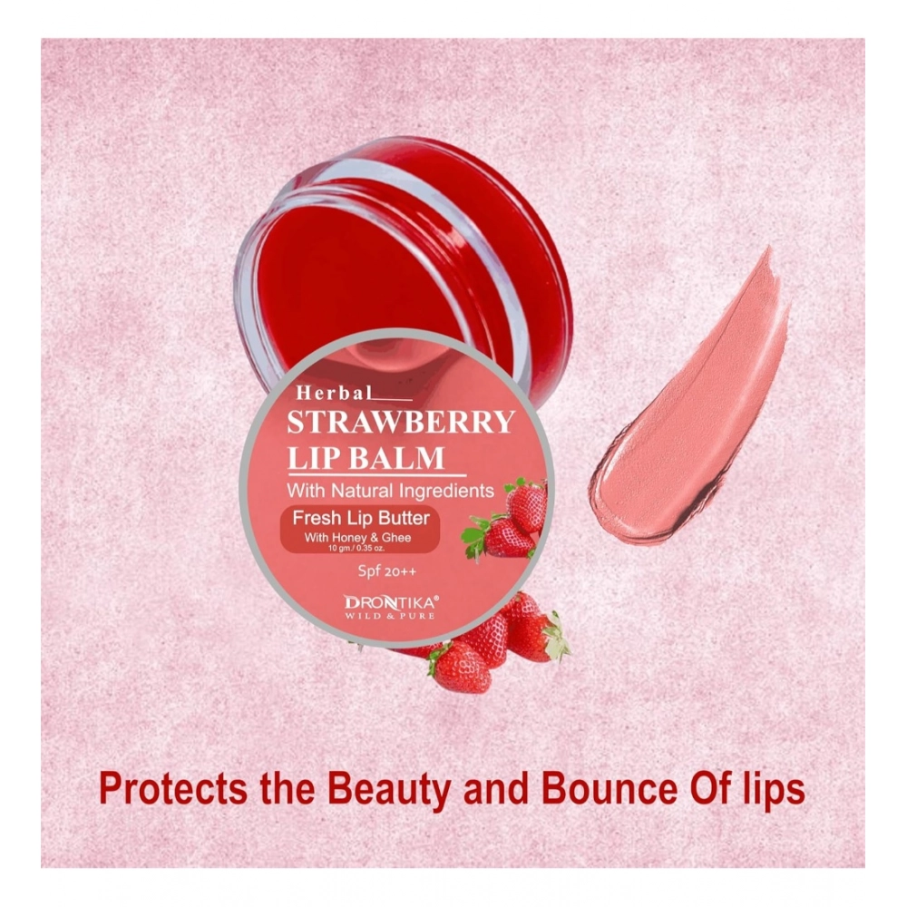 Generic Unisex Herbal Dark And Chapped Lips Strawberry Lip Balm (10gm) - Image 3