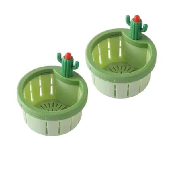 Generic 2Pcs Plastic Kitchen Sink Drain Strainer (Multicolor)