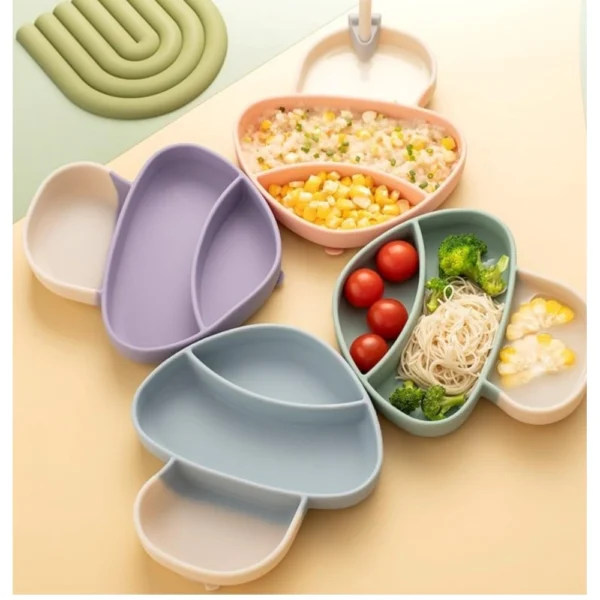 Generic Silicon Mushroom Children Plate Tablewar (Multicolor) - Image 2