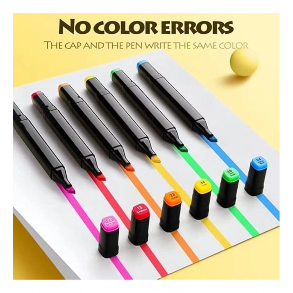 Generic Plastic 24Pcs Colors Art Markers Sketch Pen Dual Tip Artist Art Marker (Multicolor ) - Image 4