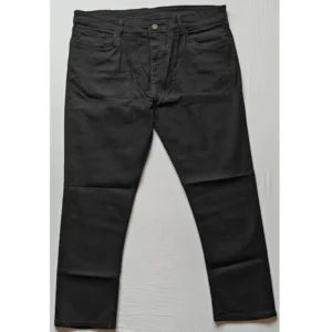 Generic Men's Cotton Blended Solid Plus Size Jeans (Black)