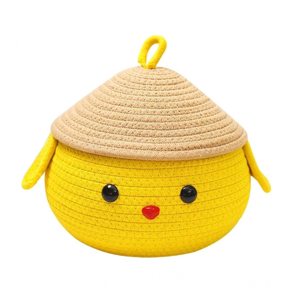 Generic Cotton Gudda Pack of 1 Storage Basket For Clothes (Yellow) - Image 3