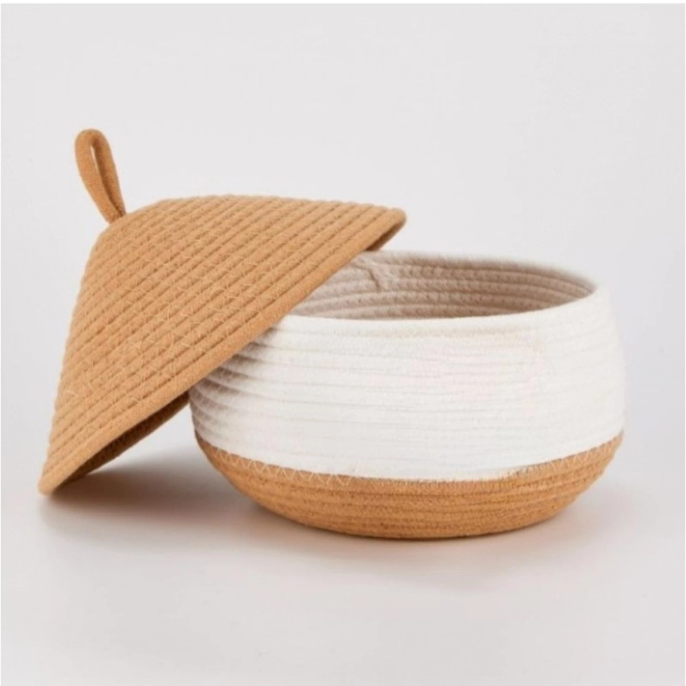 Generic Cotton Gudda Pack of 1 Storage Basket For Clothes (White) - Image 3